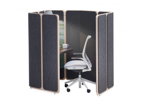 Gray Orangebox Coppice Workbooth on white background