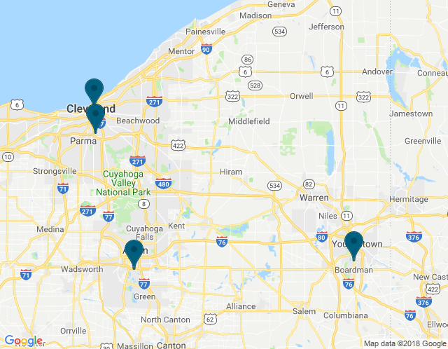 Map of Headquarters, Cleveland Showroom (Visits By Appointment Only)