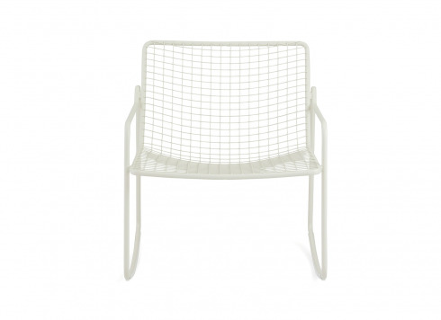 White Coalesse EMU Rio Rocking Lounge Chair on white background