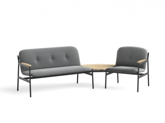 West Elm Work Brighton Lounge in gray