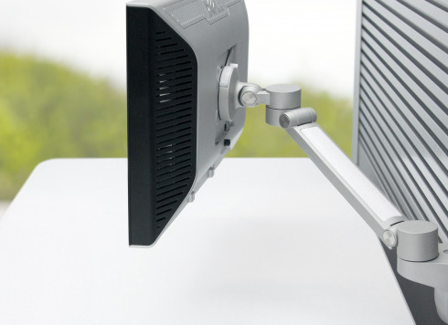 Volley Monitor Arm on Slatwall