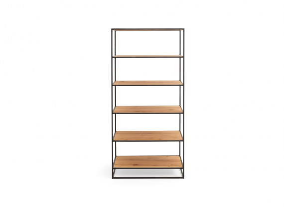 West Elm Greenpoint Bookcase with wood shelbes by Steelcase